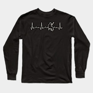 Oboe Playing. Heart. Love. EKG. Pulse. Beat. Long Sleeve T-Shirt